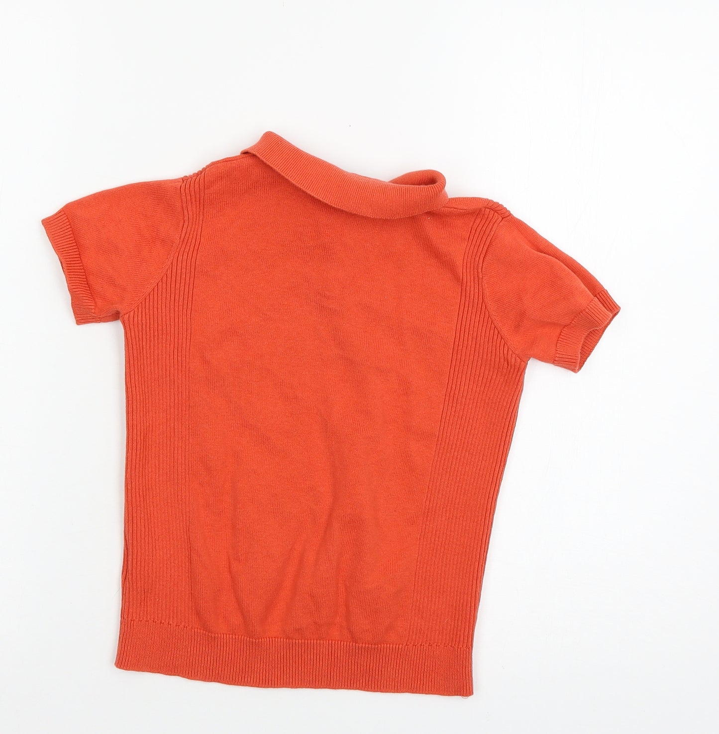 NEXT Boys Orange  Knit Basic T-Shirt Size 7 Years