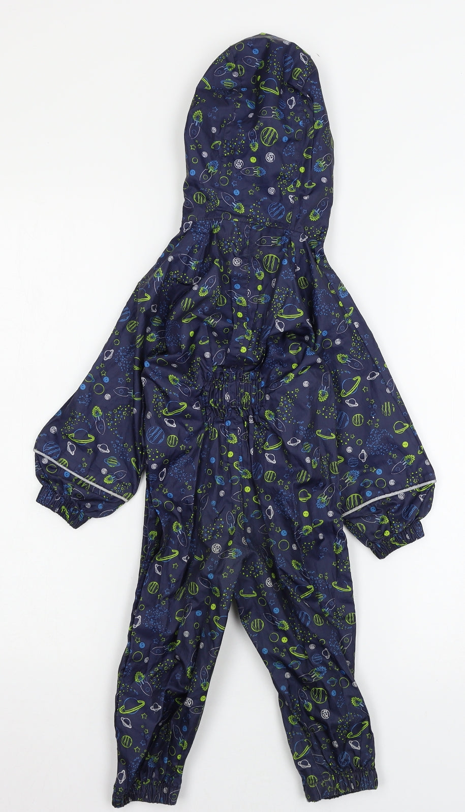 Mountain Warehouse Boys Blue Geometric  Rain Coat Coat Size 12-18 Months  - Planets