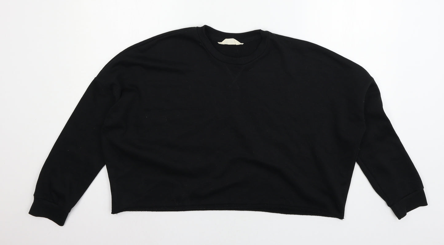 Primark Womens Black  Jersey Pullover Sweatshirt Size 10