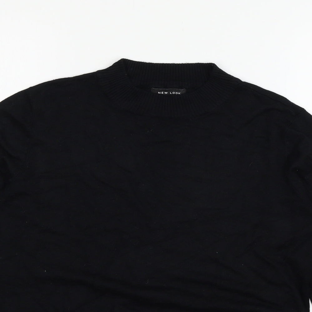 New Look Womens Black  Knit Pullover Jumper Size 14