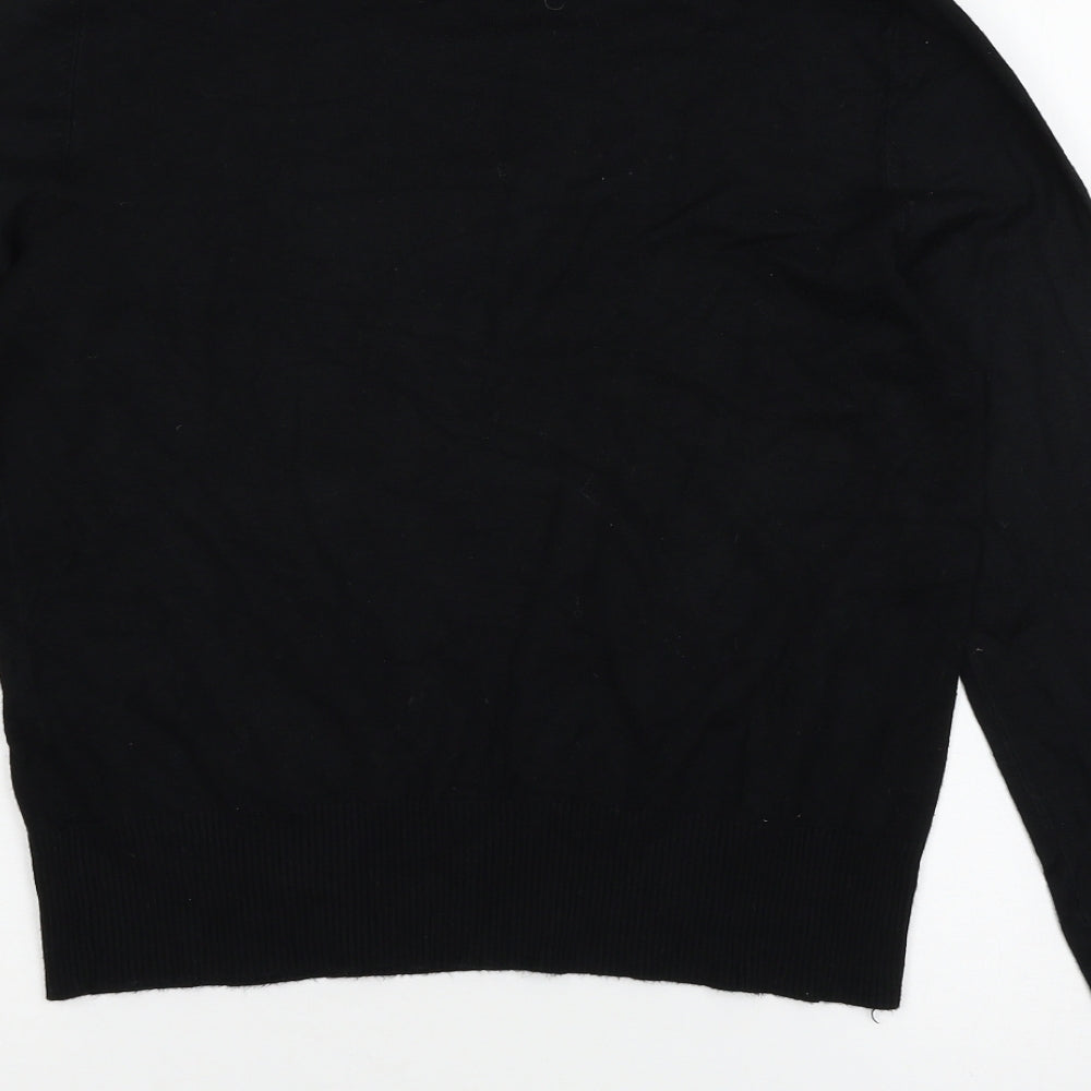 New Look Womens Black  Knit Pullover Jumper Size 14