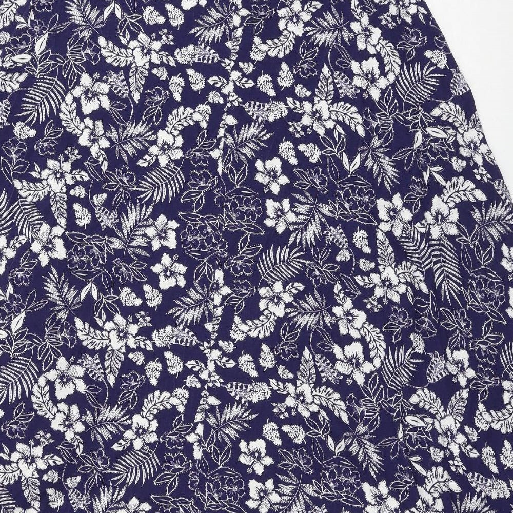 Yours Womens Blue Floral Jersey Tank Dress  Size 30