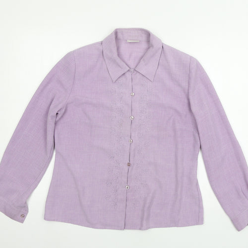 Preworn Womens Purple   Basic Blouse Size 12