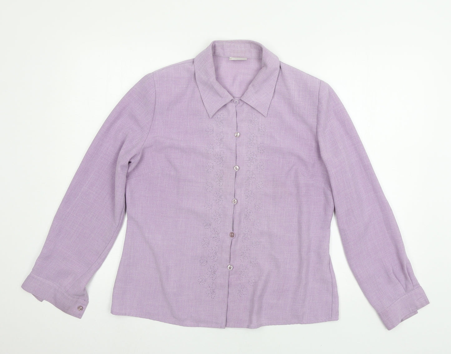 Preworn Womens Purple   Basic Blouse Size 12