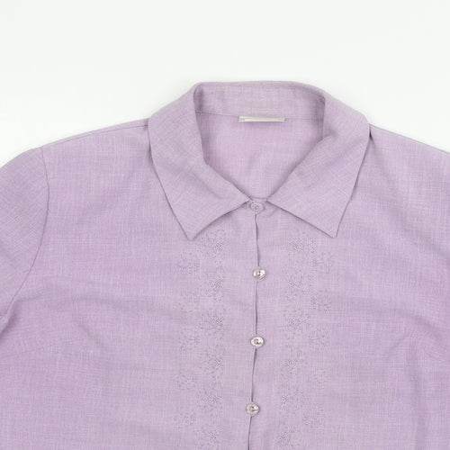 Preworn Womens Purple   Basic Blouse Size 12