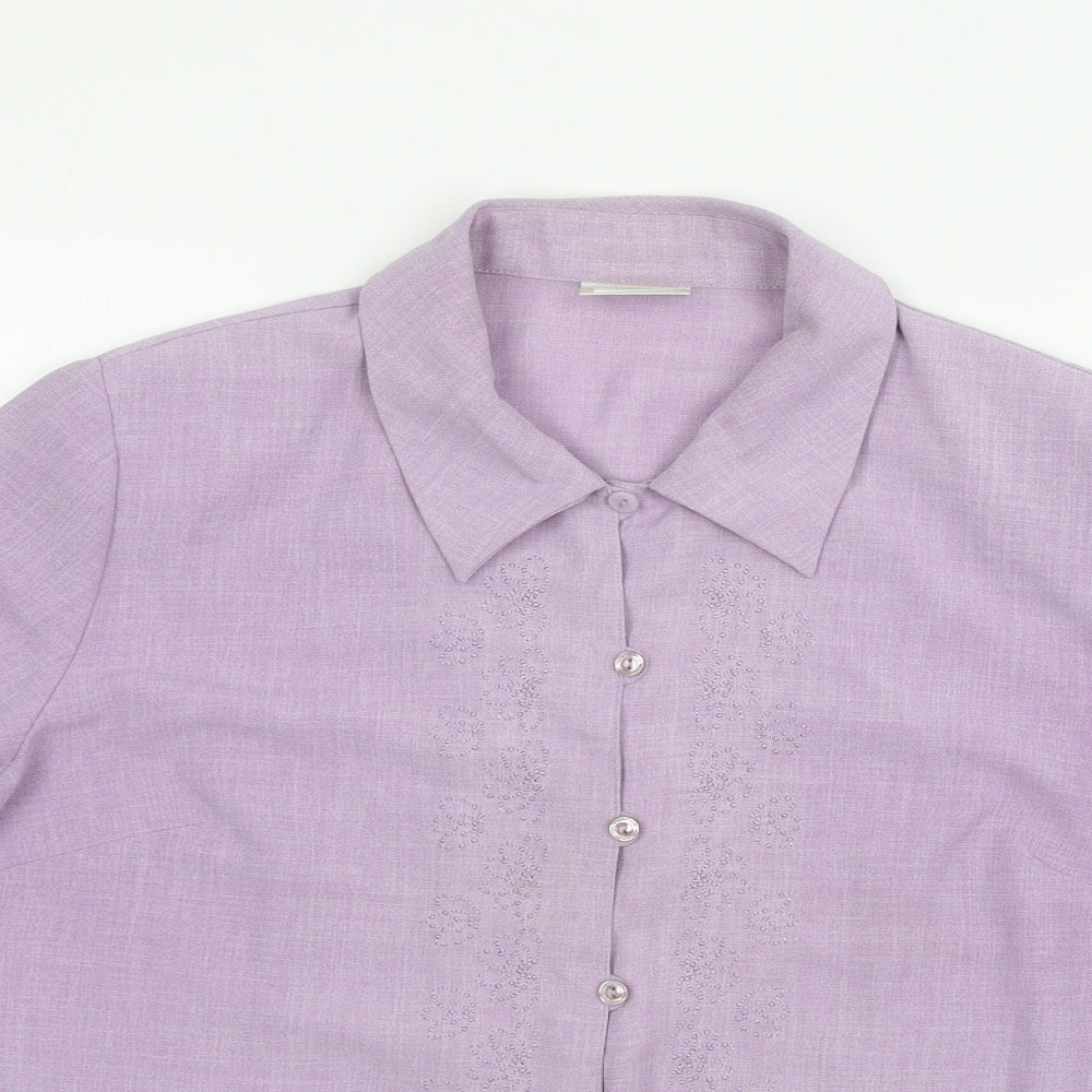 Preworn Womens Purple   Basic Blouse Size 12