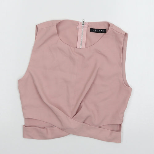 Jeuvre Womens Pink   Basic T-Shirt Size 8