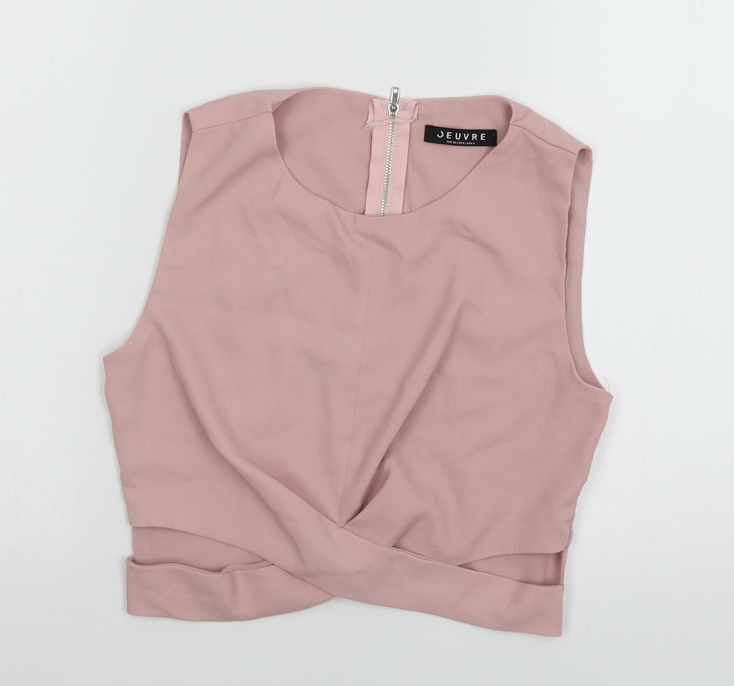 Jeuvre Womens Pink   Basic T-Shirt Size 8