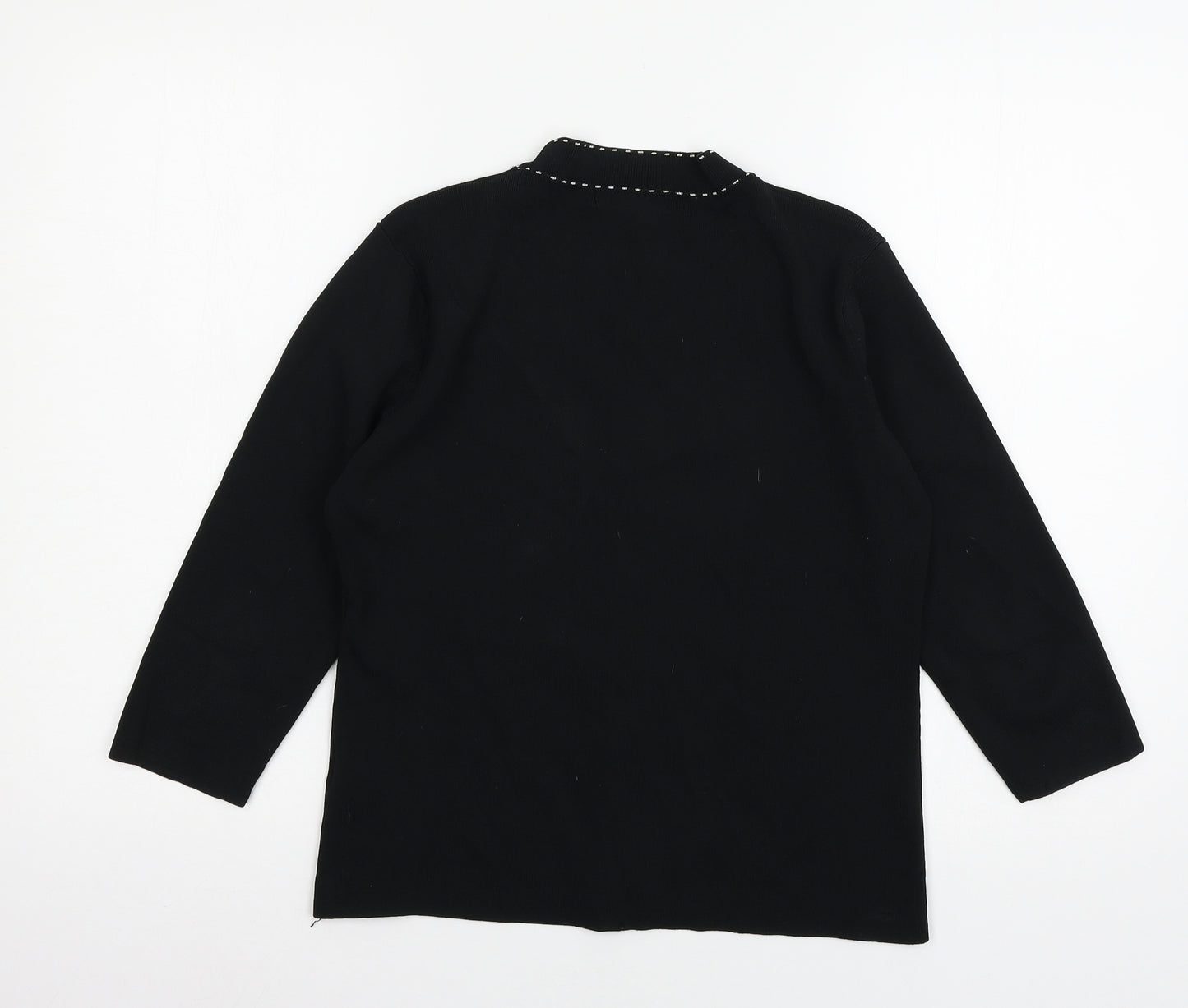 Debbie Morgan Womens Black  Knit Cardigan Jumper Size M