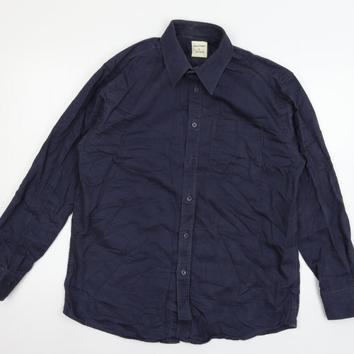 Samuel Winds Mens Blue    Button-Up Size L