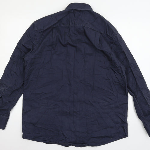 Samuel Winds Mens Blue    Button-Up Size L