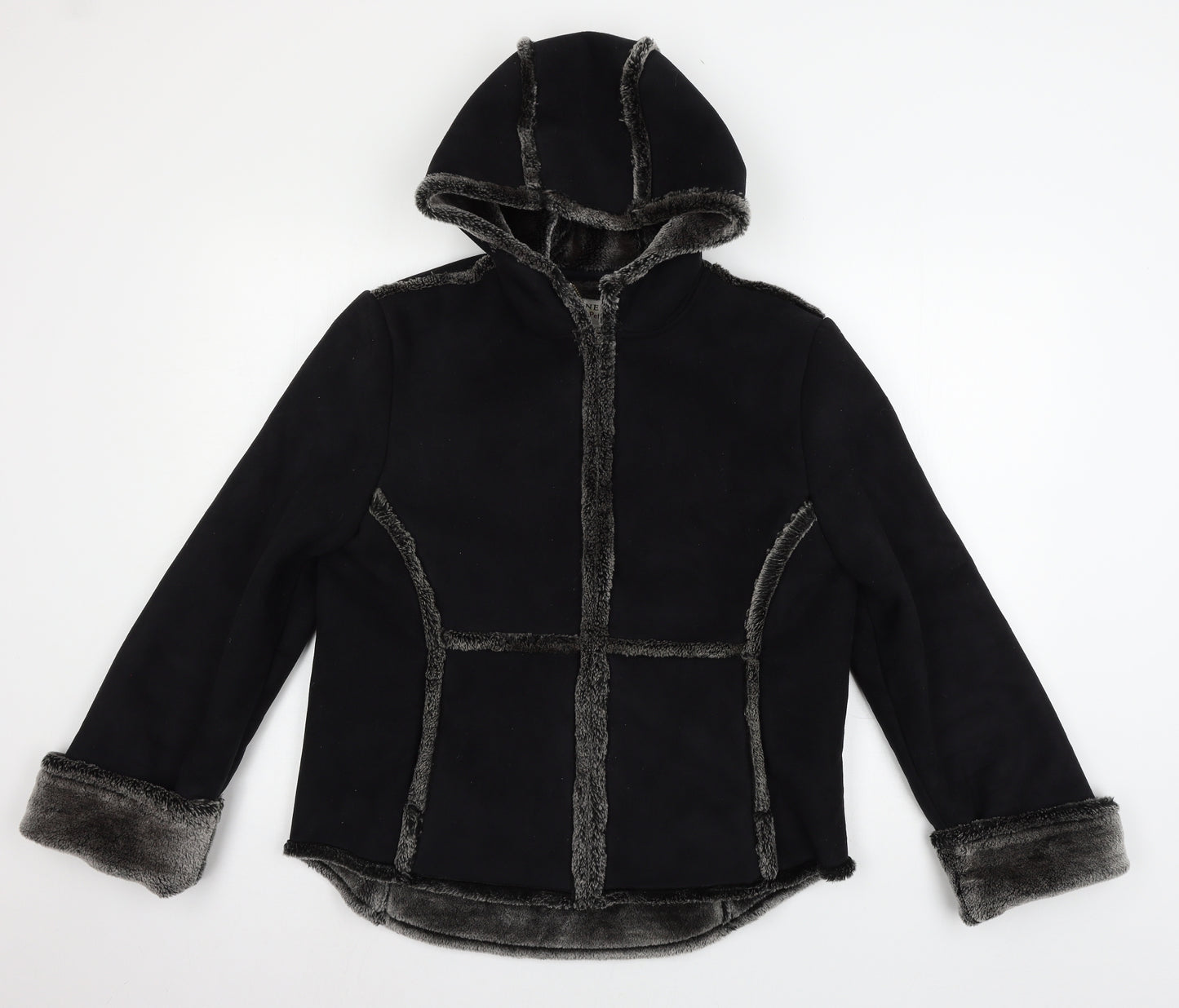 NEXT Womens Black  Velour Jacket  Size 12