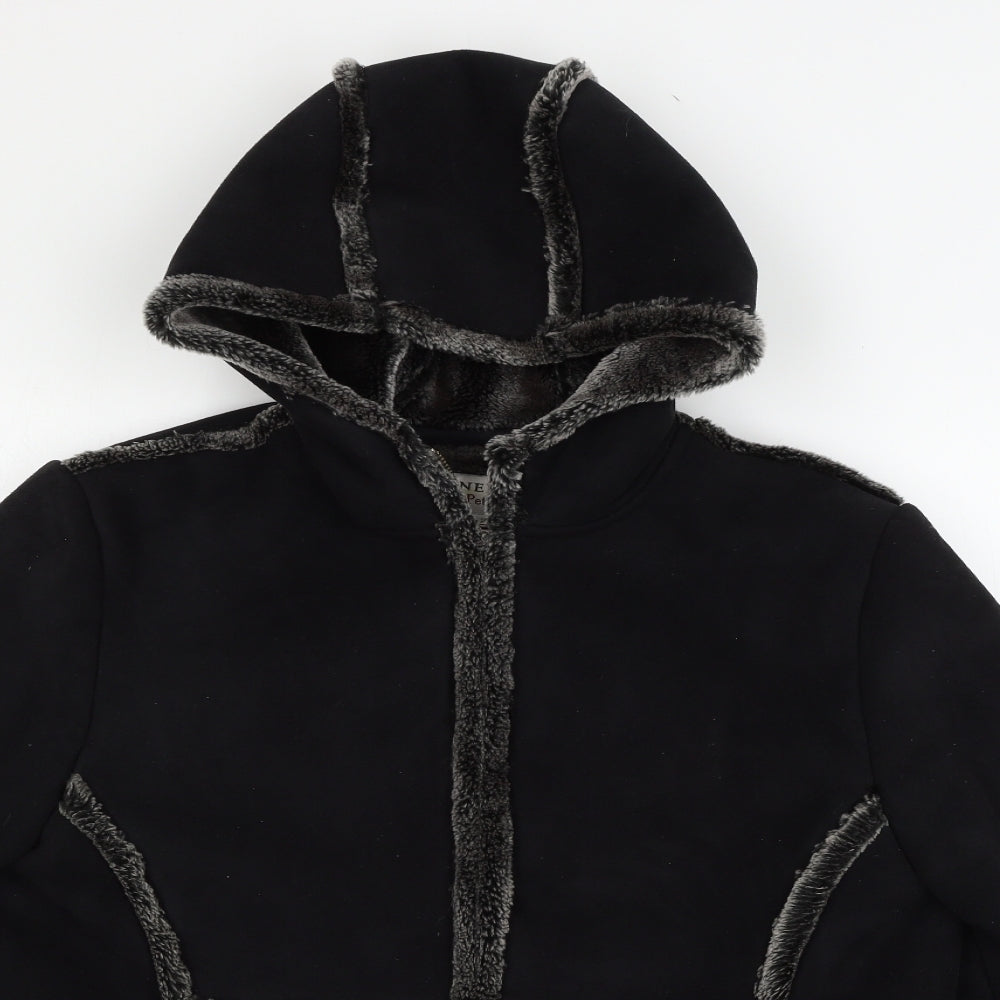 NEXT Womens Black  Velour Jacket  Size 12