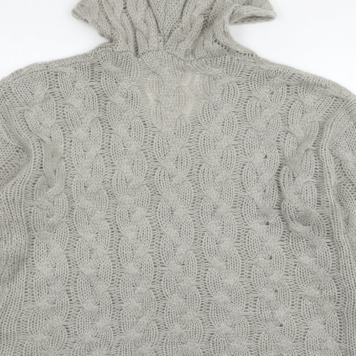 Preworn Womens Grey  Knit Pullover Hoodie Size L