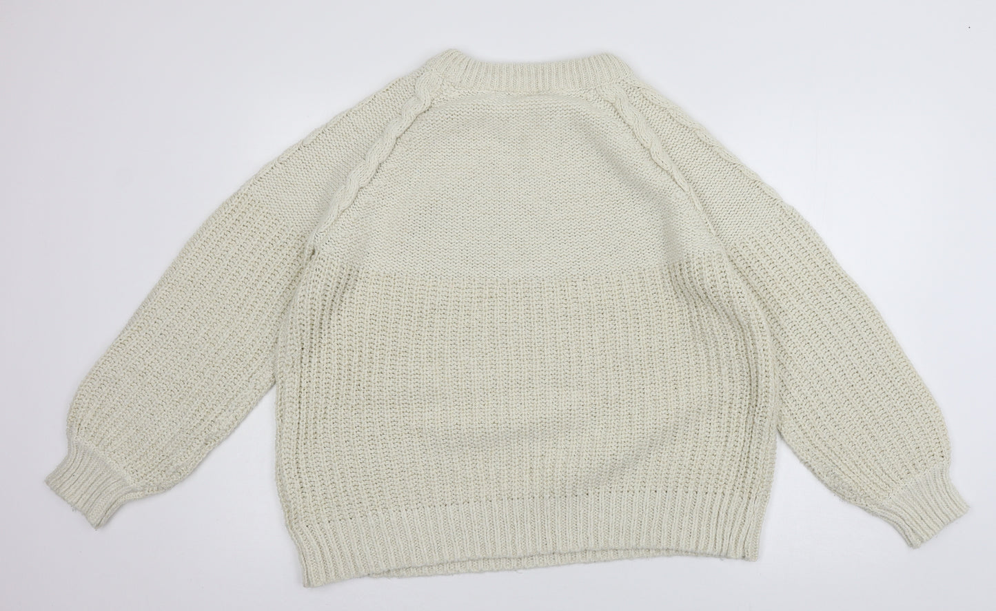 Dorothy Perkins Womens Ivory  Knit Pullover Jumper Size L