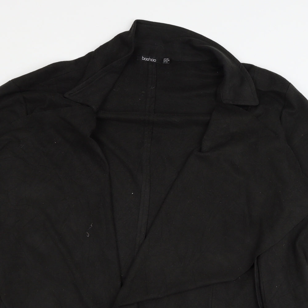 Boohoo Womens Black   Jacket  Size 22