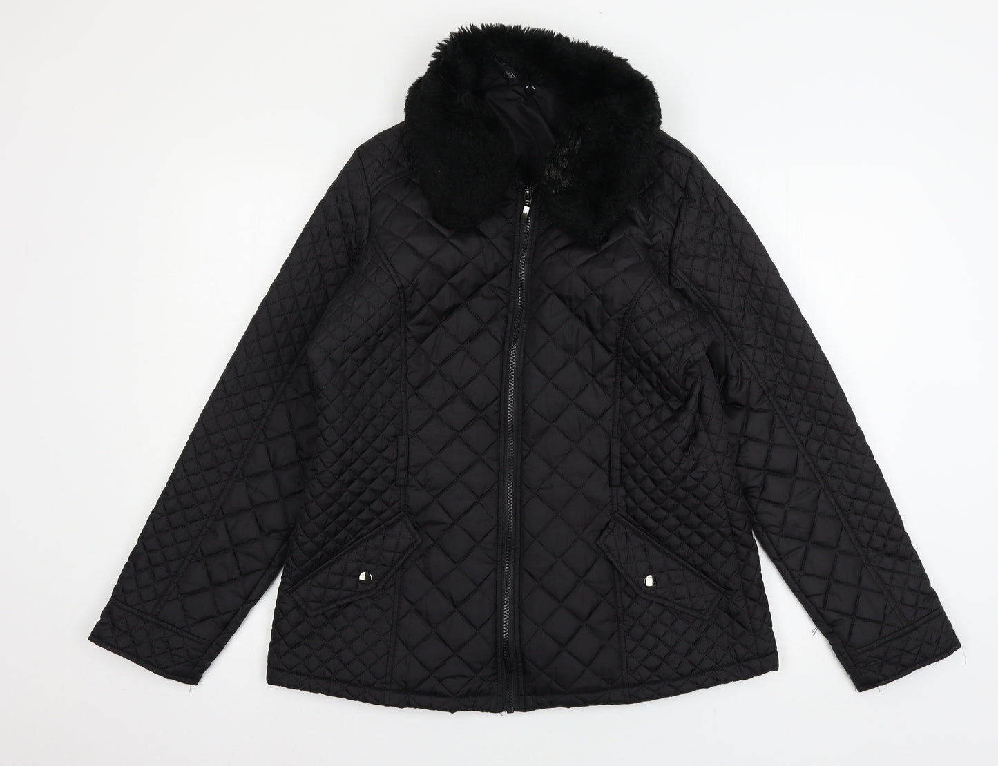 F&F Womens Black   Jacket Coat Size 14