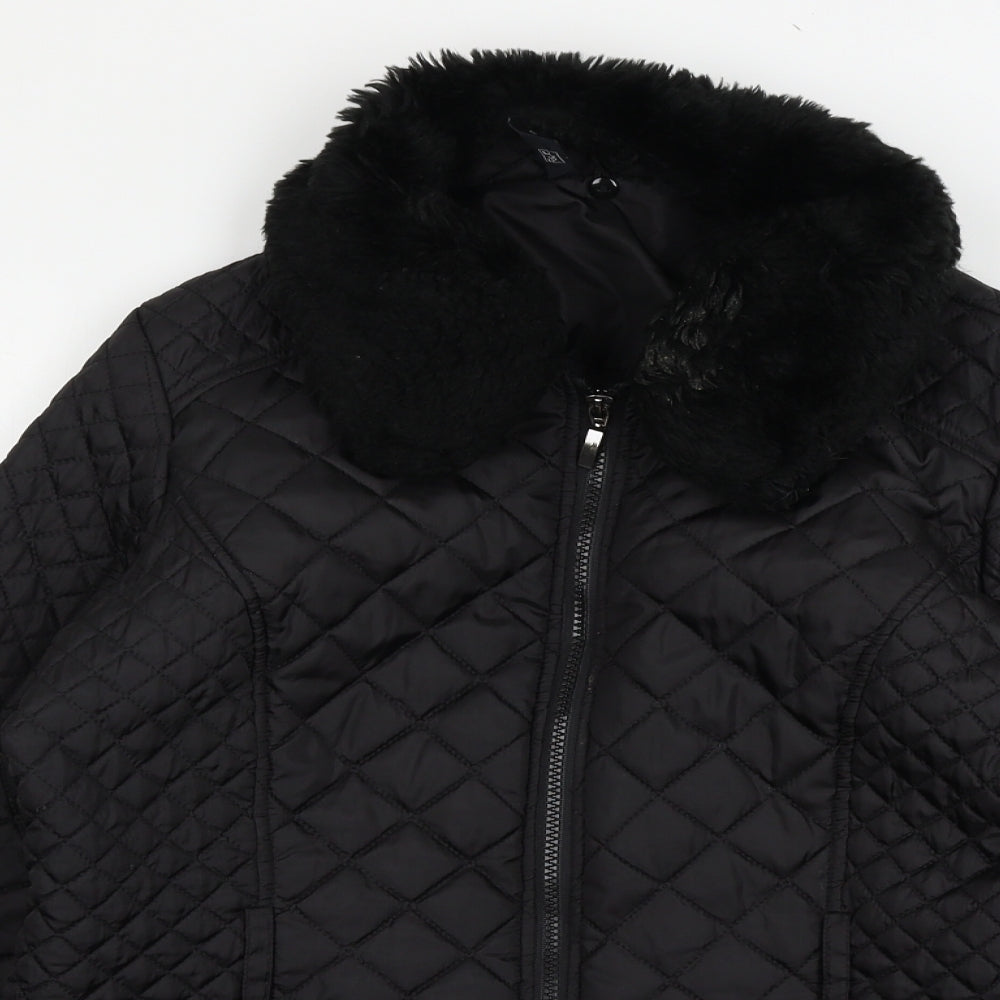 F&F Womens Black   Jacket Coat Size 14