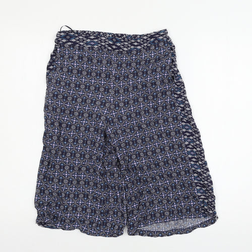 TU Womens Blue Floral  Bermuda Shorts Size 10