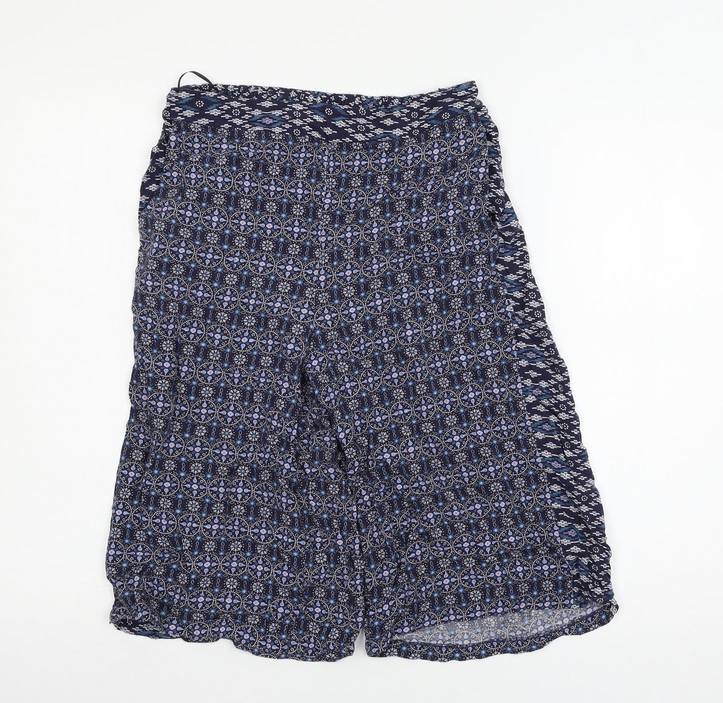 TU Womens Blue Floral  Bermuda Shorts Size 10