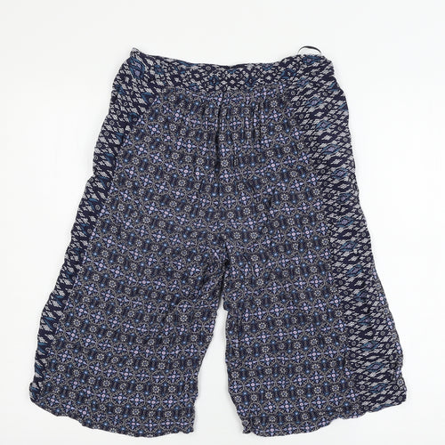 TU Womens Blue Floral  Bermuda Shorts Size 10