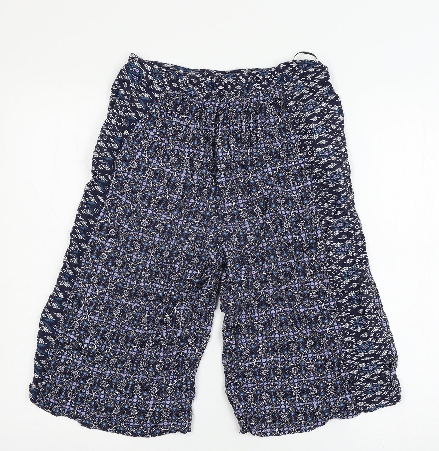 TU Womens Blue Floral  Bermuda Shorts Size 10