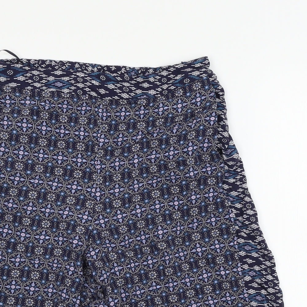 TU Womens Blue Floral  Bermuda Shorts Size 10