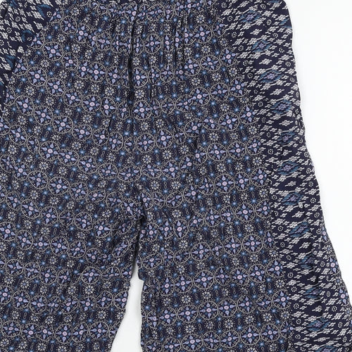 TU Womens Blue Floral  Bermuda Shorts Size 10