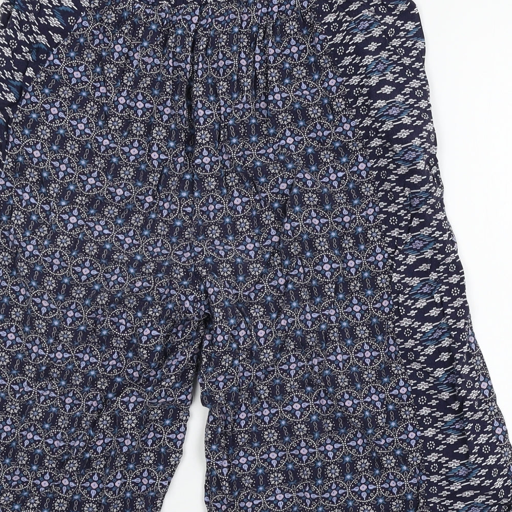 TU Womens Blue Floral  Bermuda Shorts Size 10