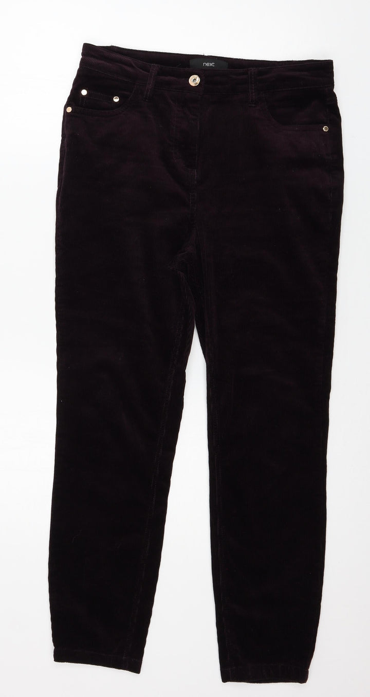 NEXT Womens Purple Corduroy Skinny Jeans Size 12 L26 in