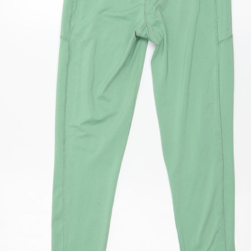 TU Womens Green  Jersey Capri Leggings Size 10 L25 in