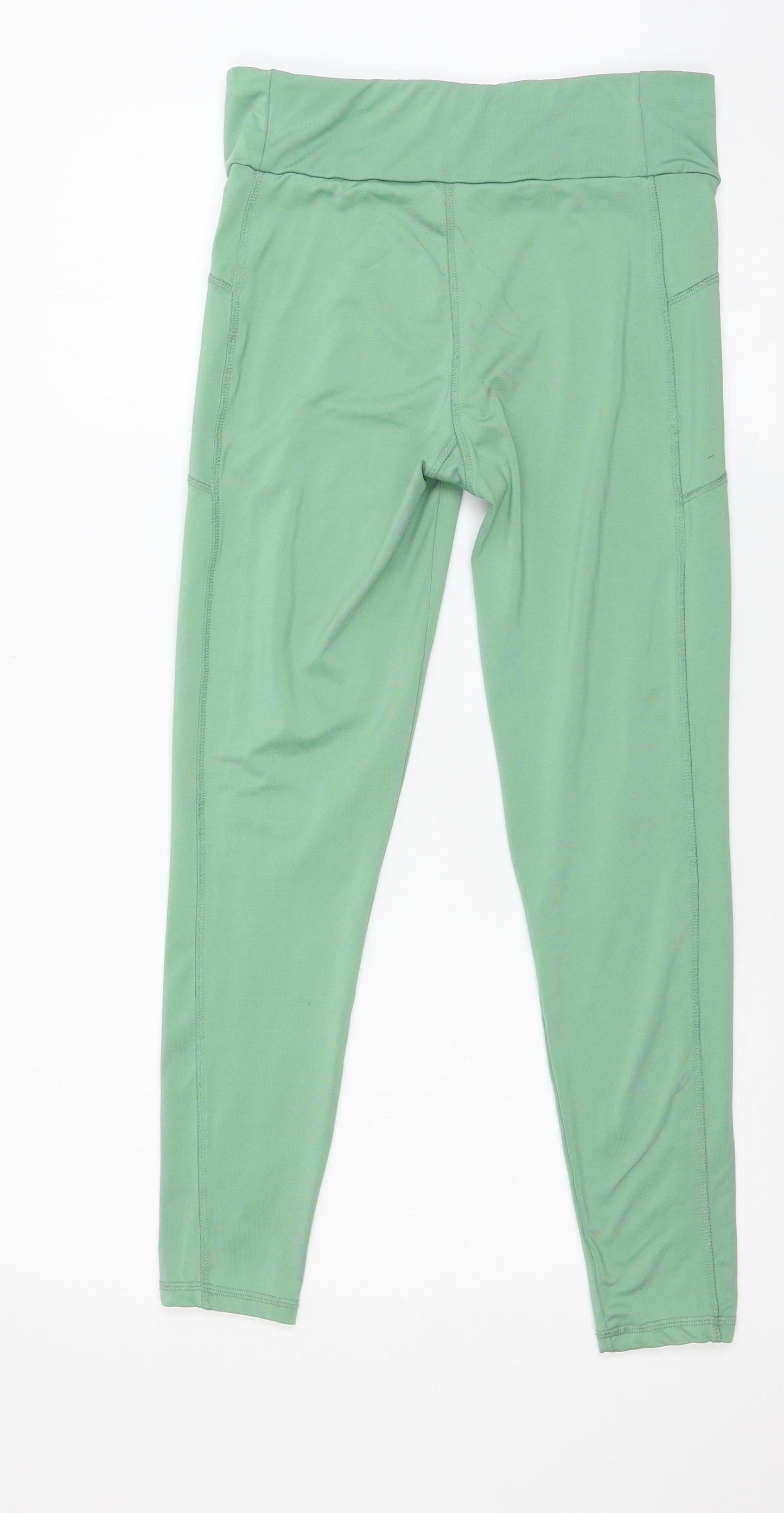 TU Womens Green  Jersey Capri Leggings Size 10 L25 in
