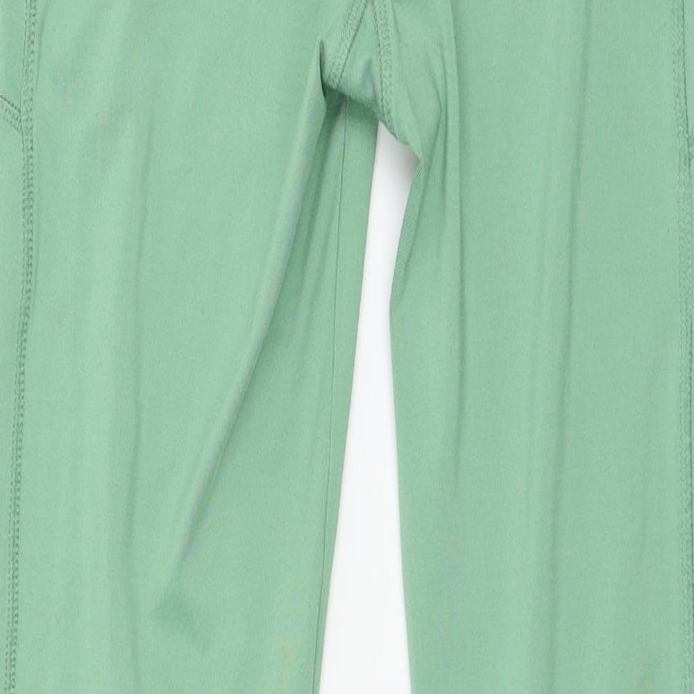 TU Womens Green  Jersey Capri Leggings Size 10 L25 in