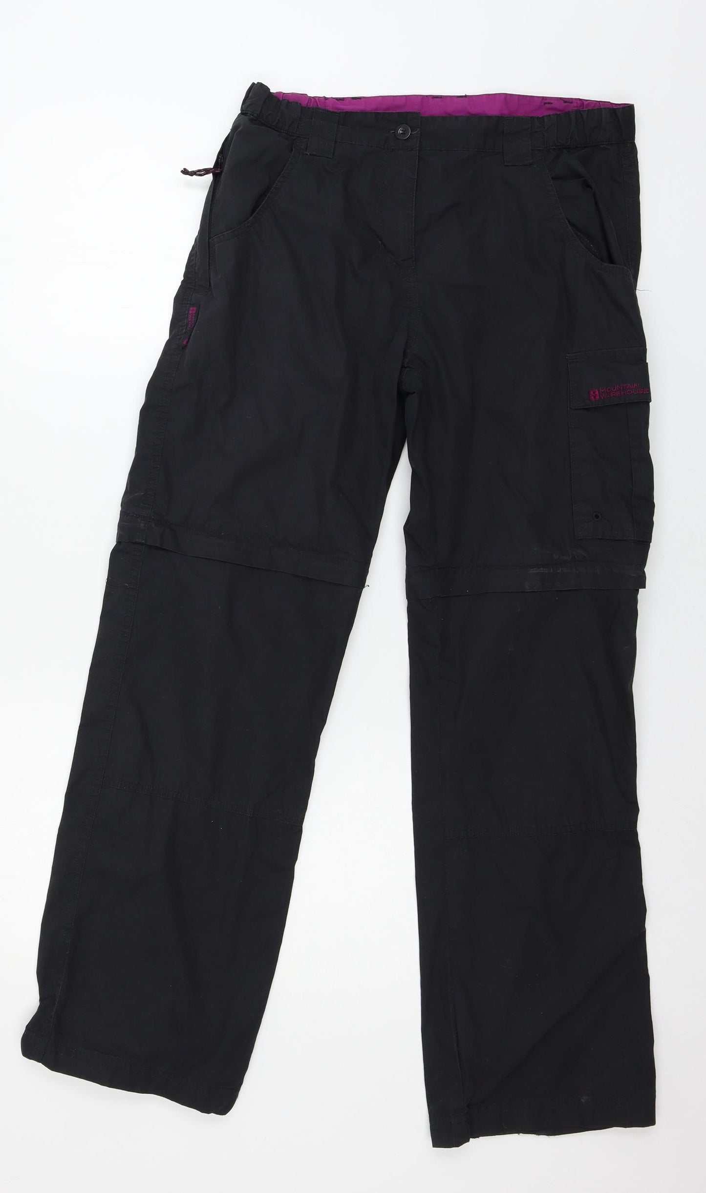Mountain Warehouse Womens Black   Cargo Trousers Size 10 L29 in