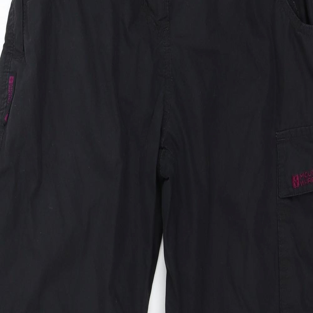 Mountain Warehouse Womens Black   Cargo Trousers Size 10 L29 in