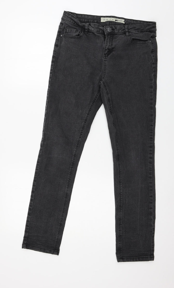 Denim & Co. Womens Blue Denim Skinny Jeans Size 12 L28 in