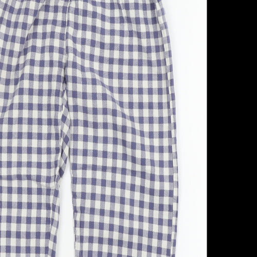 NEXT Girls Blue Check  Capri Pyjama Pants Size 8 Years