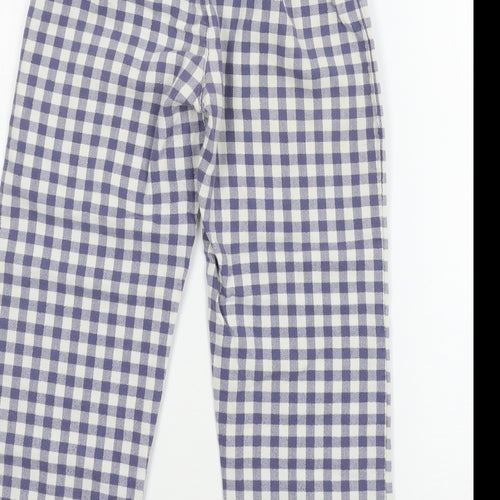 NEXT Girls Blue Check  Capri Pyjama Pants Size 8 Years