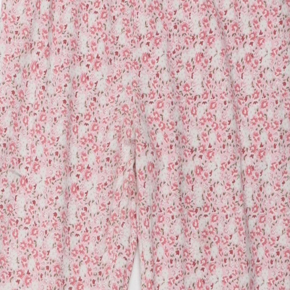 TU Girls Pink Floral Jersey Jogger Trousers Size 11 Years - Leggings