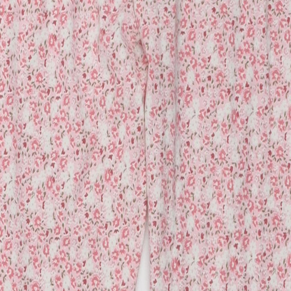 TU Girls Pink Floral Jersey Jogger Trousers Size 11 Years - Leggings