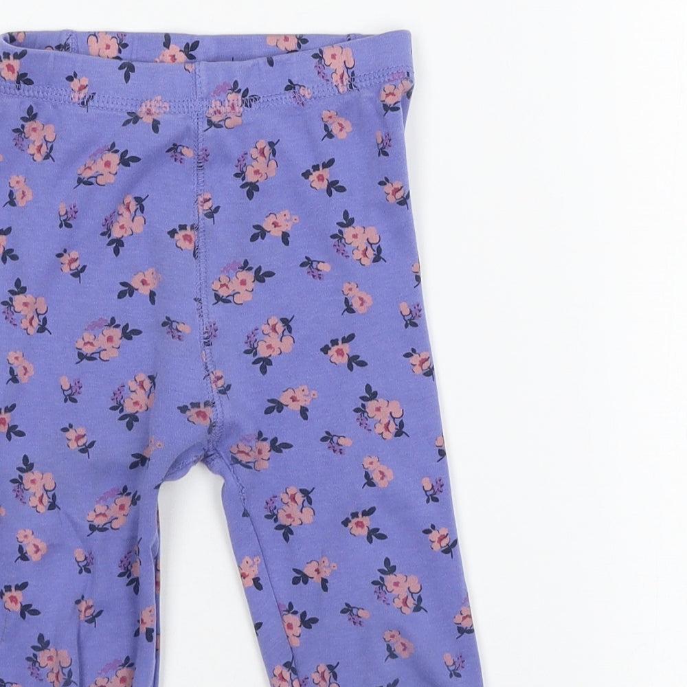 NEXT Girls Blue Flecked Jersey Jegging Trousers Size 3 Years