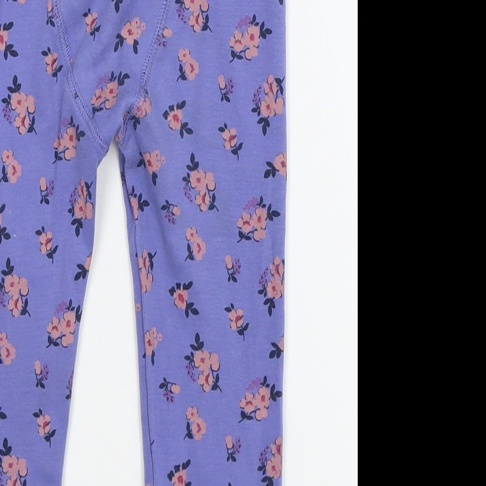 NEXT Girls Blue Flecked Jersey Jegging Trousers Size 3 Years
