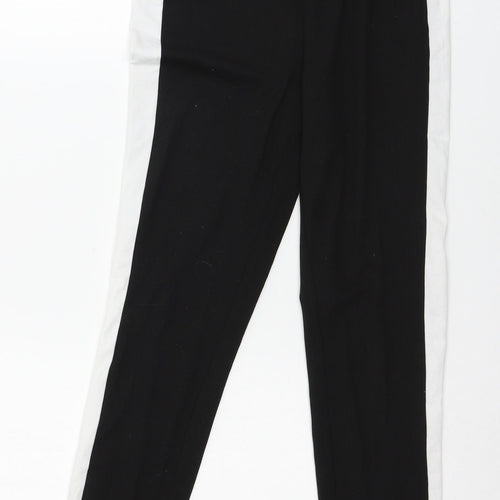 SheIn Womens Black Striped Jersey Capri Leggings Size S L26 in