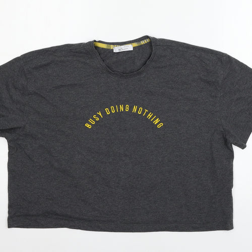 New Look Girls Grey  Jersey Basic T-Shirt Size M  - Bust doing nothing