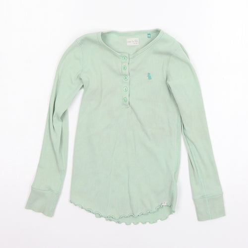 NEXT Girls Green Solid Jersey Top Pyjama Top Size 8 Years