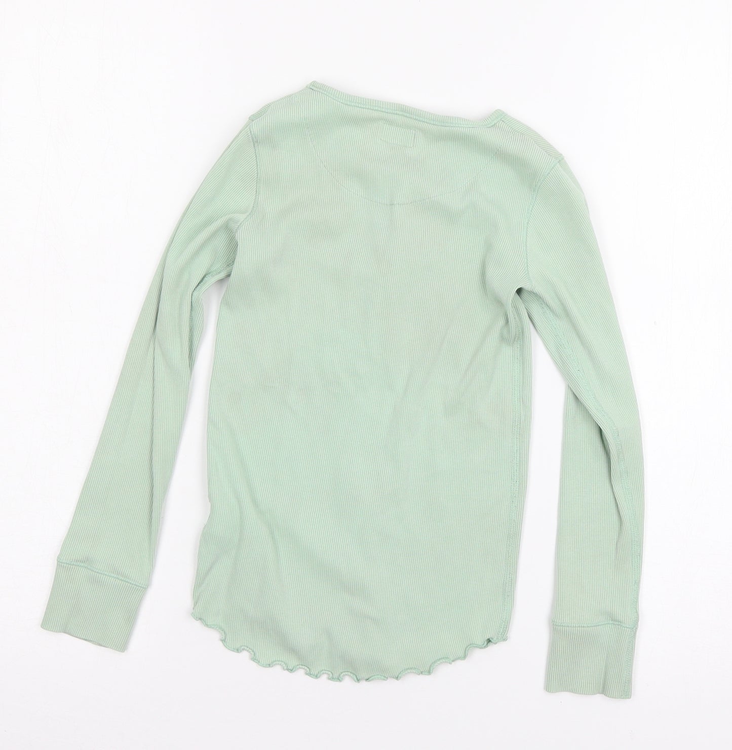 NEXT Girls Green Solid Jersey Top Pyjama Top Size 8 Years