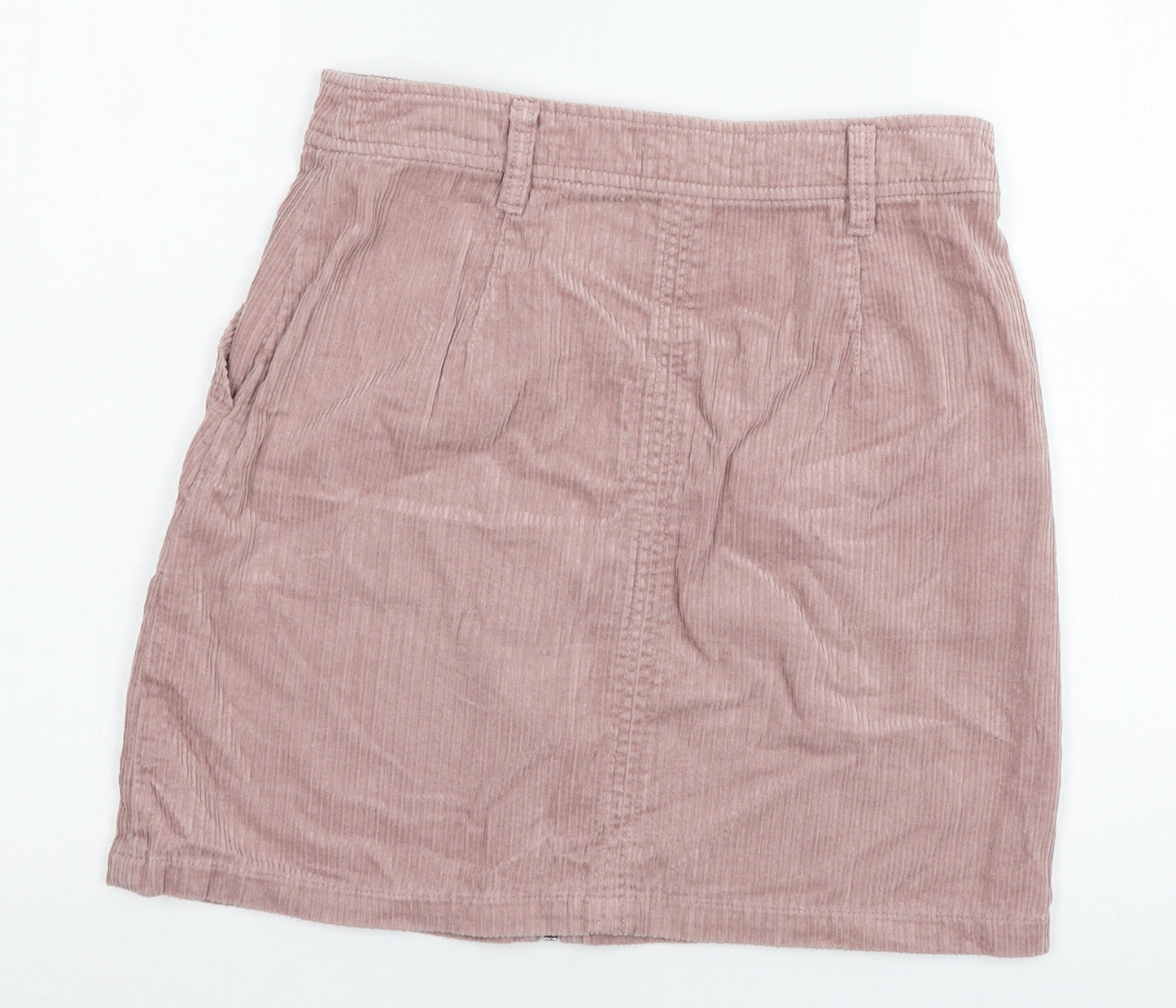 TU Womens Pink  Corduroy A-Line Skirt Size 8