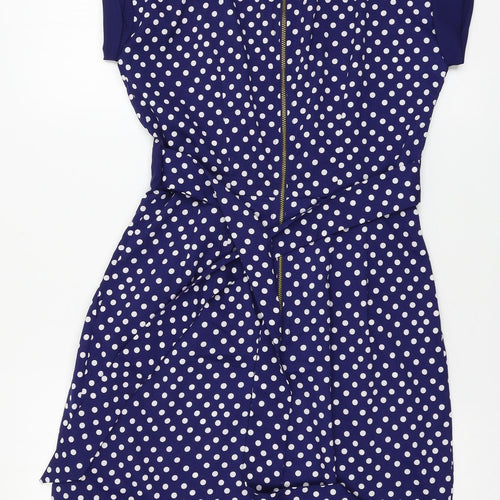 Closet Blue Womens Blue Polka Dot  Shift  Size 8