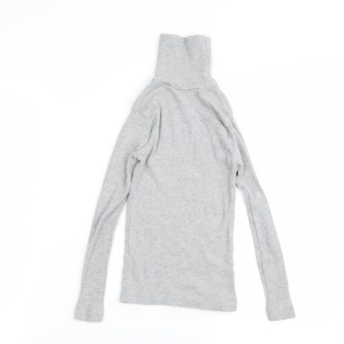 Preworn Girls Grey   Basic T-Shirt Size 7-8 Years