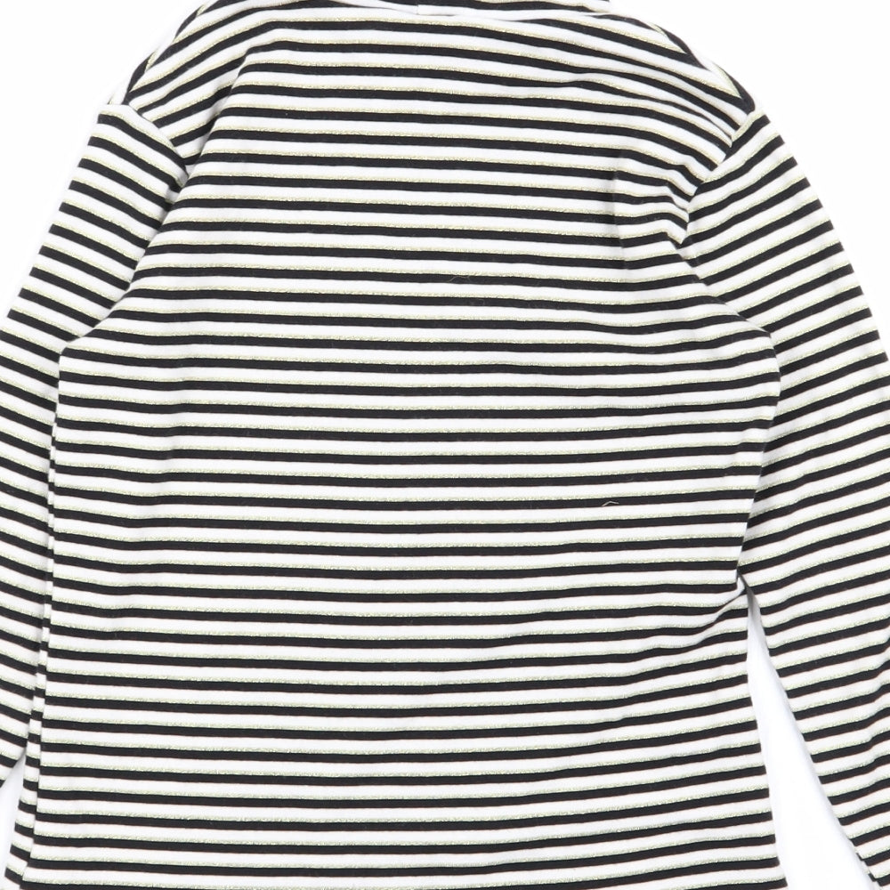 Asda George Girls Multicoloured Striped  Basic T-Shirt Size 8-9 Years
